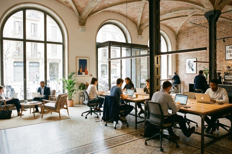 أسلوب حياة المهنيين الدوليين الذين يعتمدون العمل عن بعد في برشلونة