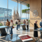 طلاب عرب في كلية C3S لإدارة الأعمال ببرشلونة يستخدمون تقنيات التعليم الذكي مع إطلالة على ساغرادا فاميليا