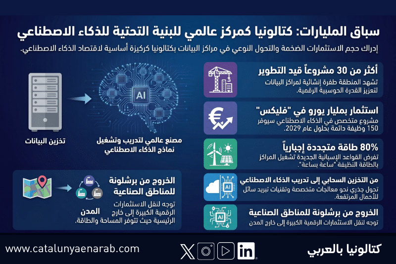 سباق استثمارات مراكز البيانات والذكاء الاصطناعي في كتالونيا